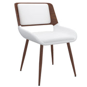 Hudson Dining Chair White Faux Leather